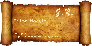 Geisz Margit névjegykártya